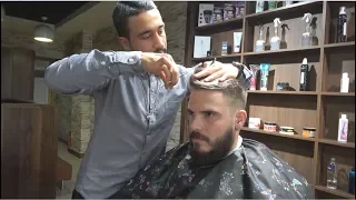 Traditional Relaxing Haircut and Style with Beard Trim By Turkish DaDa Barber