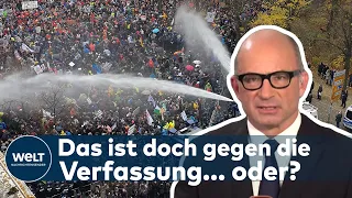 DEMONSTRATIONSRECHT: Verfassungs-Experte hält Auflösung von Corona-Querdenker-Demo für rechtens