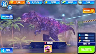 Jurassic World - Omega 09 T.rex Boss Unlocked and Fully Upgraded Update MAX Level HACK Gameplay
