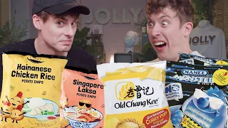 British Guys Try Singaporean Crisps (Ghost Pepper Mamee Monster!?)