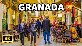 🇪🇦[4K] GRANADA - The Most Charming City in Europe - City Centre Walking Tour - Spain, Andalucía