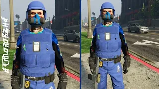 GTA5 MALE BEFF MODDED OUTFIT 1.58 (BLUE ARMOUR, JOGGERS & IAA BADGE!) BEFF GLITCH OUTFIT PS4-5/XBOX