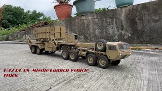 HENGGUAN 1/12 RC US M983 Truck 8x8+ Missile Launch Vehicle Full Function Demonstration