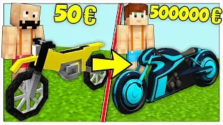 MOTO DA 50 EURO CONTRO MOTO DA 500000 EURO! - Minecraft ITA