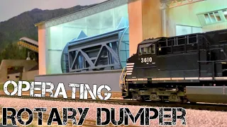 Operating Rotary Dumper - LIVE Coal Loads in HO Scale