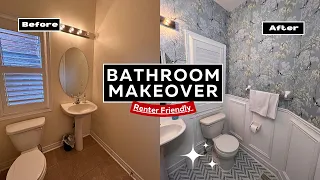 Renter-Friendly Bathroom Makeover!