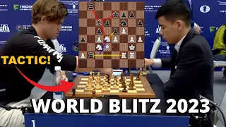 MAGNUS ALWAYS WINS WITH HIS TACTICS!!! Magnus Carlsen vs Vokhidov Shamsiddin I World Blitz 2023