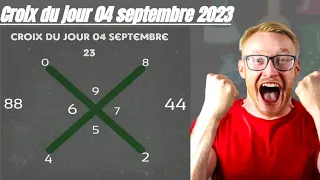 Croix du jour 04 Septembre 2023;gagner au lotto bingo marriage lotto3 lotto4