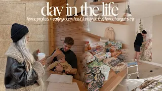 DAY IN THE LIFE | home projects, weekly Aldi grocery haul, Home Bargains trip & family time