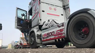 Scania R500 V8 sound open exhaust