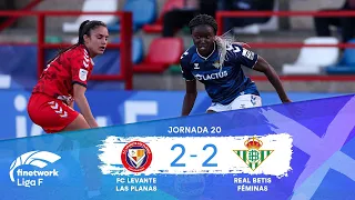 RESUMEN Y GOLES FC LEVANTE LAS PLANAS vs REAL BETIS FÉMINAS, Jornada 20, FINETWORK LIGA F