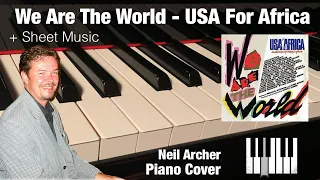 We Are The World - USA For Africa / Michael Jackson - Piano Cover + Sheet Music