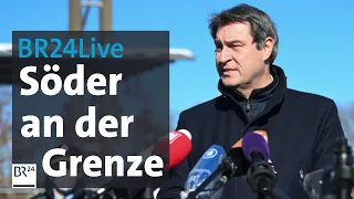 BR24Live: Söder und Herrmann am Grenzübergang Schirnding | BR24