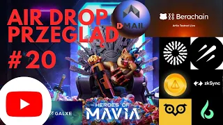 Air Drop Przegląd #20 Mantle+Dmail airdrop+Testnet Berachain+ entanglefi+galxe +starknet quest +Zora