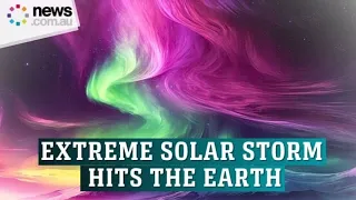 Solar storm causes rare northern lights displays