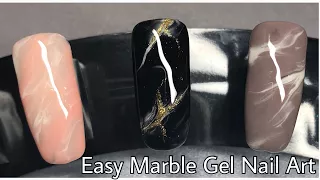 EASY MARBLE GEL NAIL ART | Rose Quartz | Mineral Stone | no sharpies!