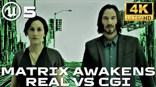 Keanu Reeves & Carrie-Anne Moss Real Vs CGI - Unreal Engine 5