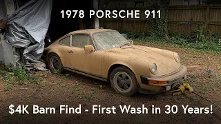 I bought the cheapest dirtiest air cooled Porsche 911 in the USA! First wash in 30 years! Barn find!