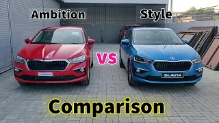 Skoda Slavia Style vs Ambition Comparison