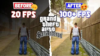 GTA San Andreas Graphics Mods LAG Fix🔥(Complete Guide) For Low End PC | 2 GB RAM!