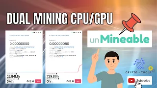 Dual Mining CPU/GPU on unMineable |  RTX 3050