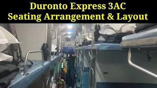 Duronto Express Trains 3rd(Third) AC Seat Coach Layout, 3rd AC Seat Map, Seating Arrangement