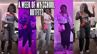 A WEEK OF MY SCHOOL OUTFITS + mini grwm💗|Maeva Cloé