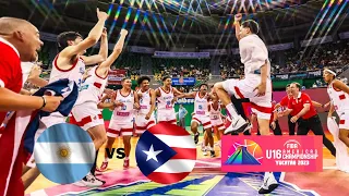 FIBA U16 Americas Championship 2023 | 3rd PLACE GAME | PUERTO RICO vs ARGENTINA | FELIPE QUINONES