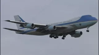 AIR FORCE ONE - US Air Force VC-25A landing at Zurich Airport | 4K