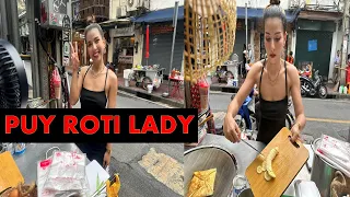 [4KTH]A Day Hard Working of Puy Roti Lady - Thai Street Food