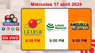 Lotería Nacional LEIDSA y Anguilla Lottery en Vivo 📺│Miércoles 17 abril 2024-- 8:55 PM