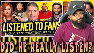 ROSS REACTS TO TIMES WWE "LISTENED" TO THEIR FANS
