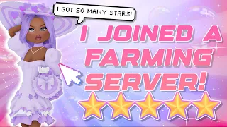 I Joined A FARMING SERVER In DRESS TO IMPRESS! *I GOT SO MANY STARS!*⭐| Roblox