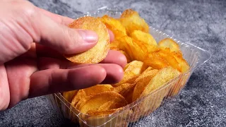 NO FRYING! POTATO CHIPS WITH CRISPY ONIONS (NOT FRIED NO OIL)