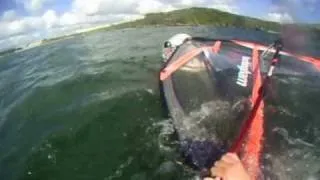 Windsurfing Crash at 30 knots - 24 August 2010