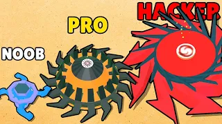 NOOB vs PRO vs HACKER in Spinner Evolution Run Satisfying Mobile Games