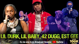 LIL DURK & LIL BABY Crash 42 DUGG & EST GEE Set & STOLE THE SHOW @ 42 Dugg Welcome Home Show 2024