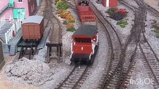 some trains running