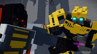 Transformers Bumblebee B-127 vs Blitzwing | minecraft animation