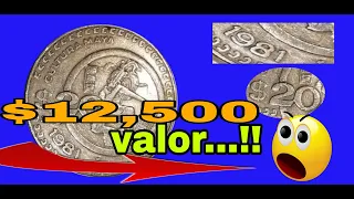 MONEDA 20 pesos cultura maya 1982 VALOR $12,500 pesos $ 2023 old coins