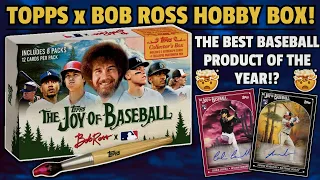 *MY FAVORITE BASEBALL SET OF ALL-TIME!🔥 BOB ROSS TOPPS BASEBALL HOBBY BOX REVIEW!⚾️