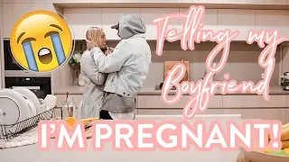 Telling my boyfriend I'M PREGNANT! *He was not expecting this*