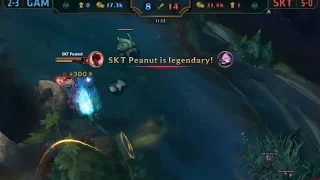 SKT Peanut going 14/0/1 in 12 minutes at MSI Group Stage vs GAM