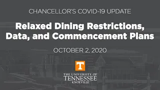 Chancellor's COVID-19 Update - October 2, 2020