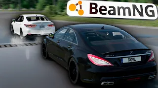 НЕ УСПЕЛ ЗАТОРМОЗИТЬ НА СКОЛЬЗКОЙ ДОРОГЕ НА БАНАНЕ BEAMNG DRIVE