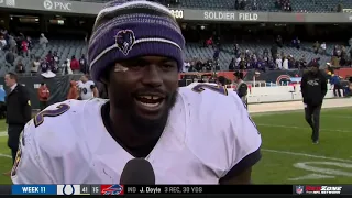 Tyler Huntley interview after 1st NFL win vs. Bears