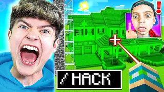 Ich HACKE HEIMLICH bis KLEINER JUNGE AUSRASTET in einer BAU CHALLENGE! in Minecraft