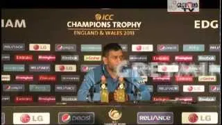 HISTORIC PRESS CONFERENCE OF MS DHONI AFTER WINNING THE CHAMPIONS TROPHY..