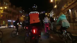 2020-10-23 Night Downtown Kyiv Group Bike City Ride 60 Ukraine Нічні велопокатеньки центр Києва 4K