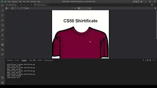 CS50 Shirtificate -Problem Set 8 (CS50's Introduction to Programming with Python)